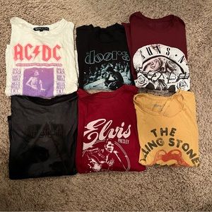 bundle of 6 band tees size medium